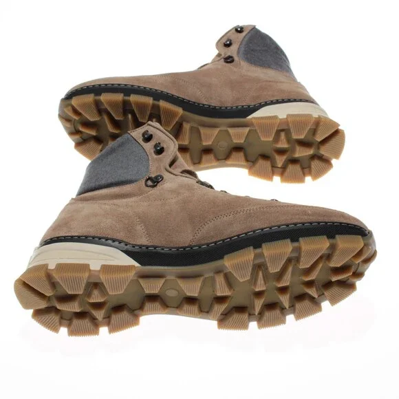 Di Bianco NWB Livigno Suede Hiking Boots Size 43.5 US 10.5 Fontanella Oslo Brown